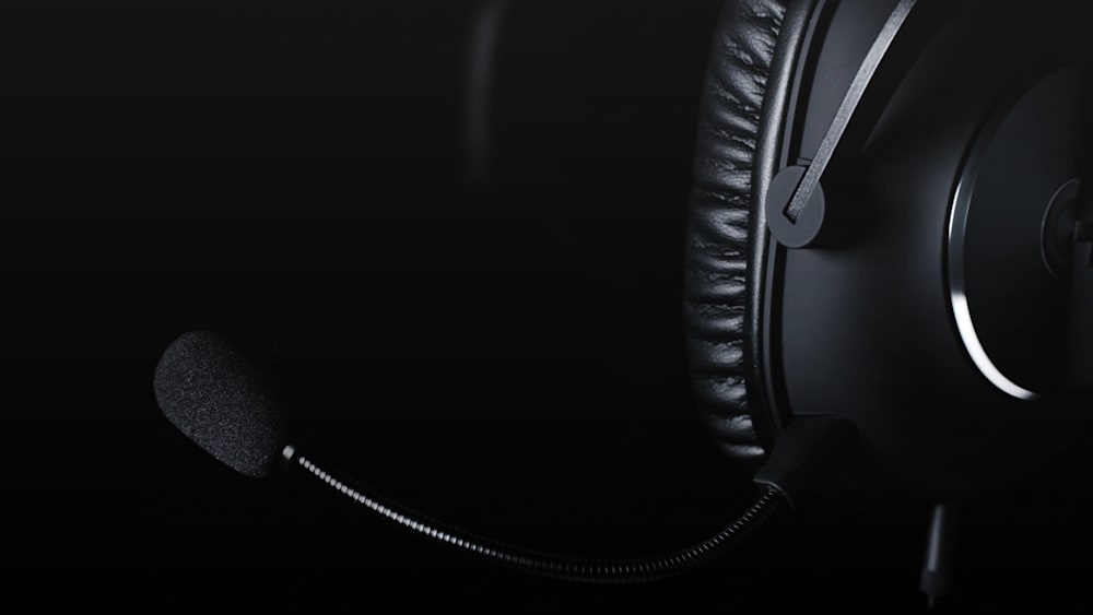 Close-up of Logitech PRO X headset detachable boom microphone