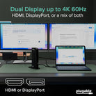 Plugable UD-6950Z dual 4K dock with HDMI or DisplayPort monitor setup