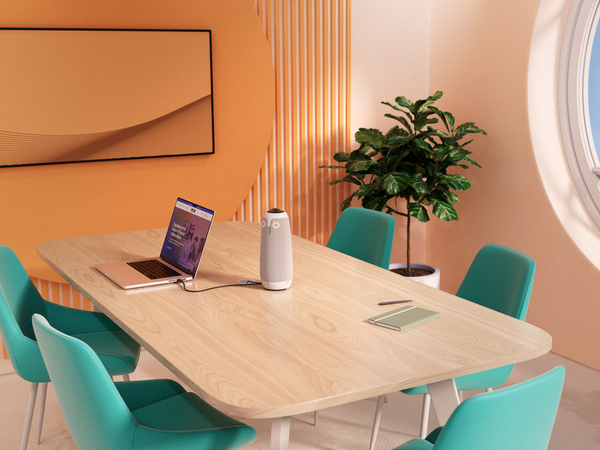 Meeting Owl 3 on a conference room table