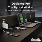 Plugable USBC-10IN1E portable workstation setup