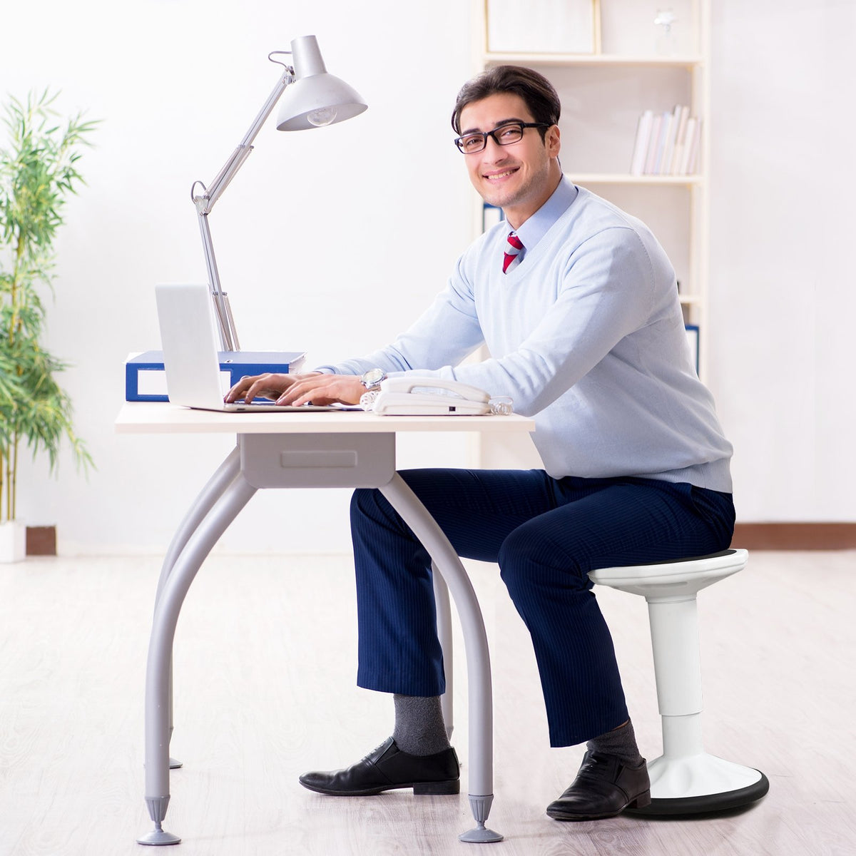 Adjustable Active Learning Stool Sitting Home Office Wobble Chair with ...