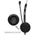 Removable ear pad and boom microphone of the Adesso Xtream P1