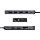 ALOGIC MV2 dock port layout including HDMI, USB, Ethernet and VGA