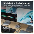 HYPER HyperDrive GEN2 dock in a dual-monitor desk setup