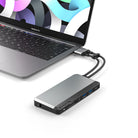 ALOGIC U2CSH-SGR dock connected to a MacBook Pro using twin USB-C leads
