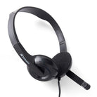Verbatim 70721 headset with foam ear pads, angled view