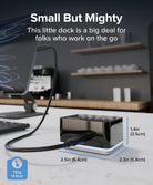 Plugable UD-CUBE compact size beside laptop