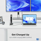 Plugable TBT4-UDZ laptop charging workspace