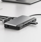 ALOGIC U1CAD-SGR MX2 Lite DisplayPort dock connected on a workstation desk