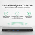 Plugable TBT-6950PD docking station front panel