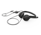 Logitech H390 black USB-A headset topview view