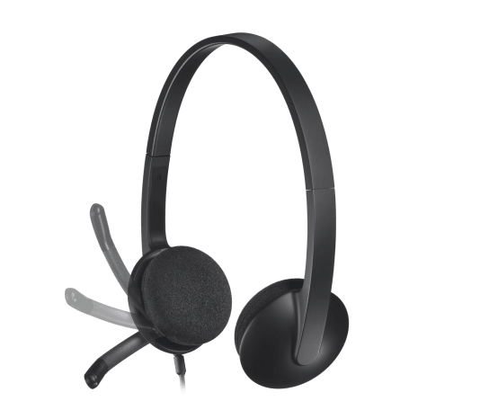 Logitech H340 black USB-A headset view 3