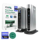 Plugable TBT4-UDZ Thunderbolt 4 dock front and rear views