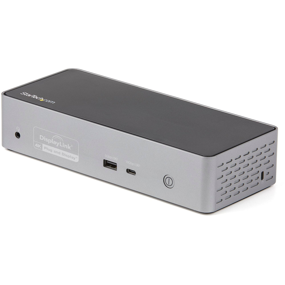 StarTech.com DK31C4DPPD USB-C quad-monitor dock, front angled view