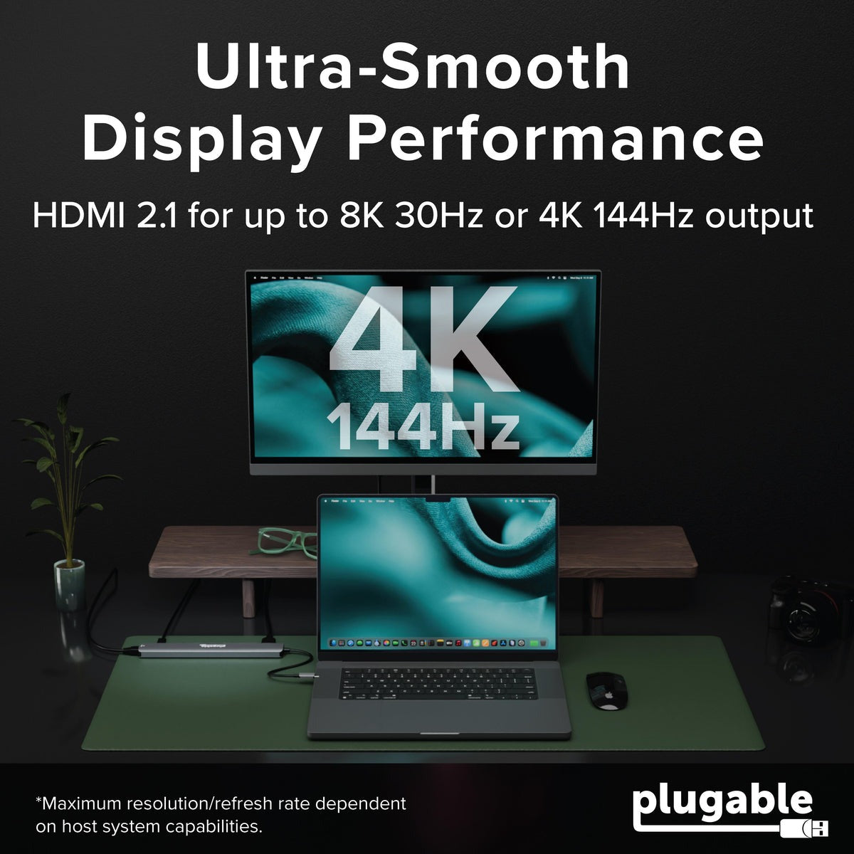 Plugable USBC-10IN1E with HDMI 2.1 work display
