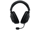 Logitech PRO X black wired gaming headset front view with microphone