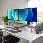 ALOGIC MX2 docking station in a dual monitor workstation