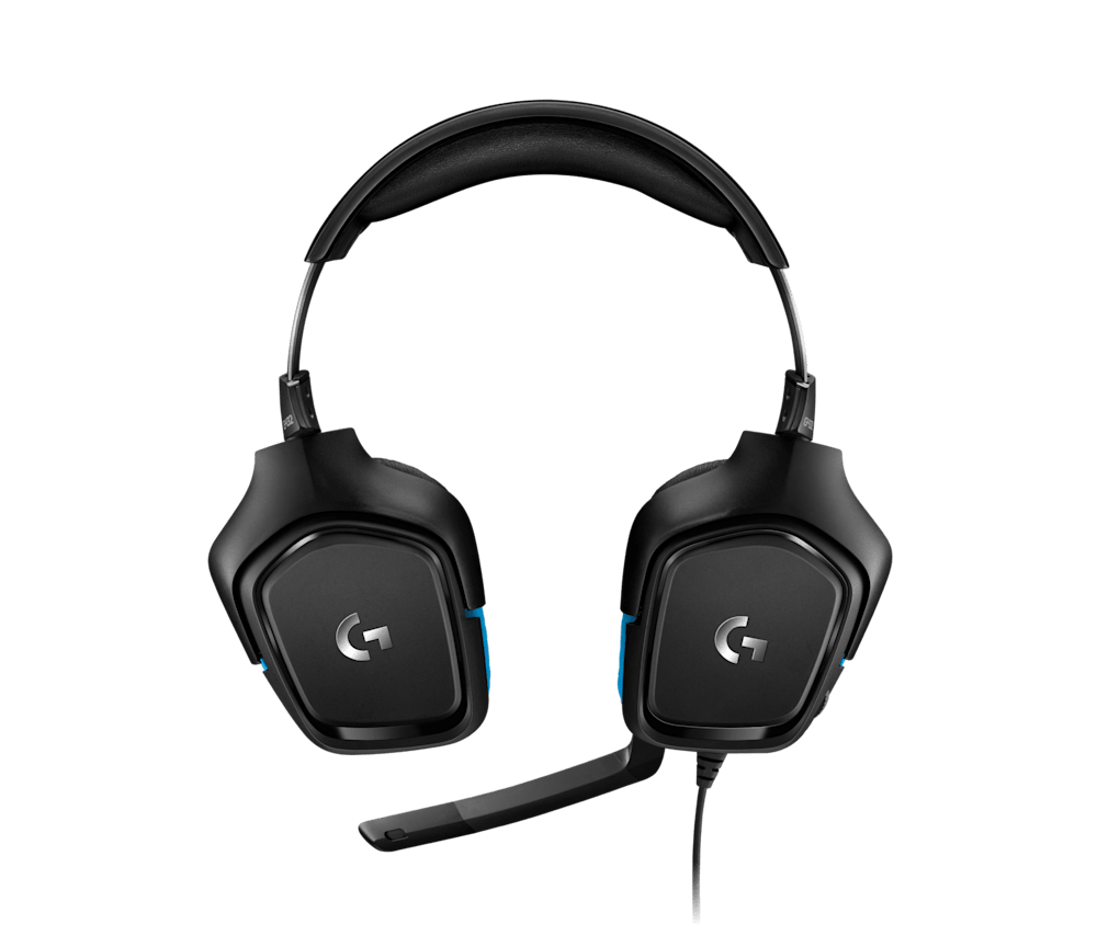 Logitech G432 wired gaming headset front view