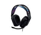 Logitech G335 black wired gaming headset, front angled view