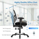 Costway mesh chair adjustable recline illustration