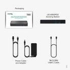 Plugable UD-6950PDZ dock, package, USB-C cable and power adapter
