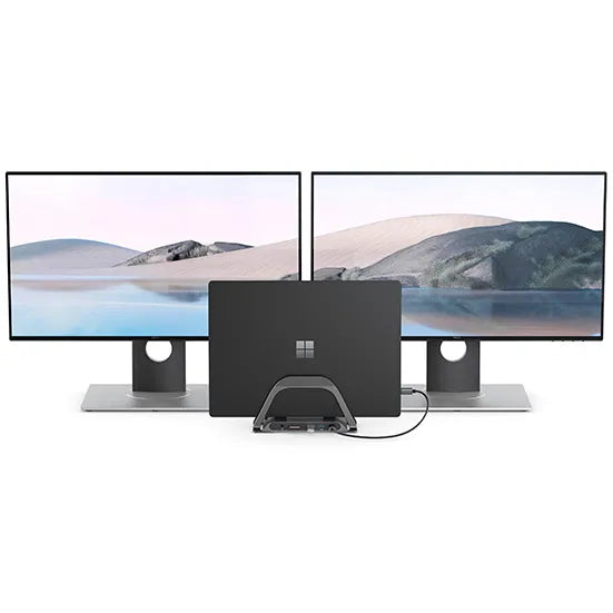 ALOGIC Bolt Plus supporting laptop with two monitors