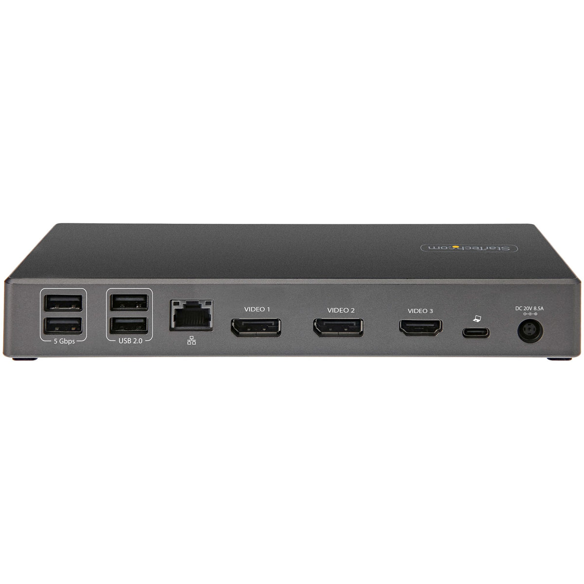 StarTech DK31C2DHSPD dock rear ports with DisplayPort, HDMI, USB and Ethernet