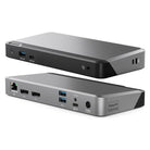 ALOGIC DX2 65W dock in black and silver, angled views
