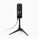 Aluratek AUVM01F USB Rocket microphone on its desktop stand, front view