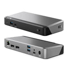 ALOGIC DUPRMX2-100 MX2 dock in Space Grey showing front and rear views