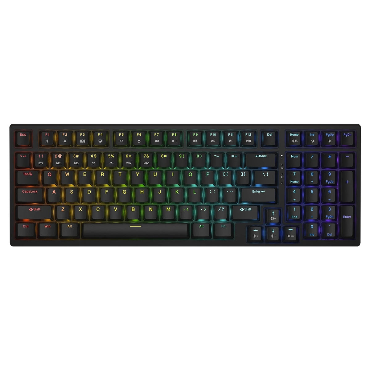 Cougar Ultimus Pro black 98% mechanical gaming keyboard with RGB lighting, front view