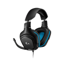 Logitech G432 wired gaming headset angled right