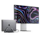 ALOGIC Bolt Plus stand dock with laptop and monitor setup