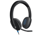 Logitech H540 black USB-A headset view 1