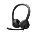Logitech H390 black USB-A headset frontview view