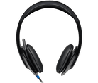Logitech H540 black USB-A headset view 2