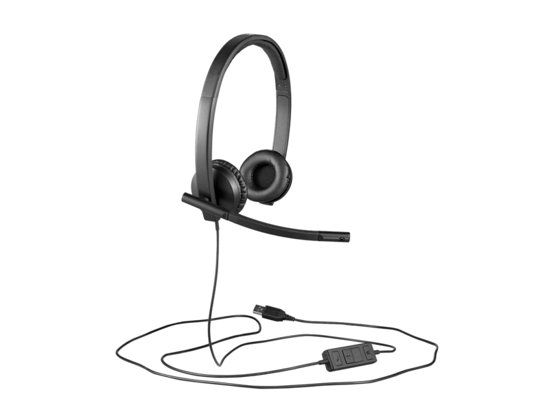 Logitech H570e UC Stereo USB-A headset with cable