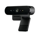 Logitech Brio 4K Graphite webcam angled front view