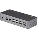 StarTech.com DK31C4DPPD dock with USB, Ethernet and display ports, angled view