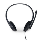 Verbatim 70721 stereo headset with boom microphone, front view