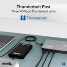 Plugable TBT-6950PD Thunderbolt ports connecting desk accessories