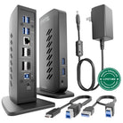 Plugable UD-6950Z dual 4K dock with rear ports and included cables