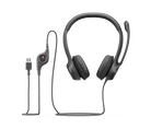 Logitech H390 black USB-A headset frontview view