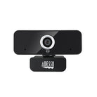Adesso CyberTrack 6S black 4K USB webcam, front view on clip