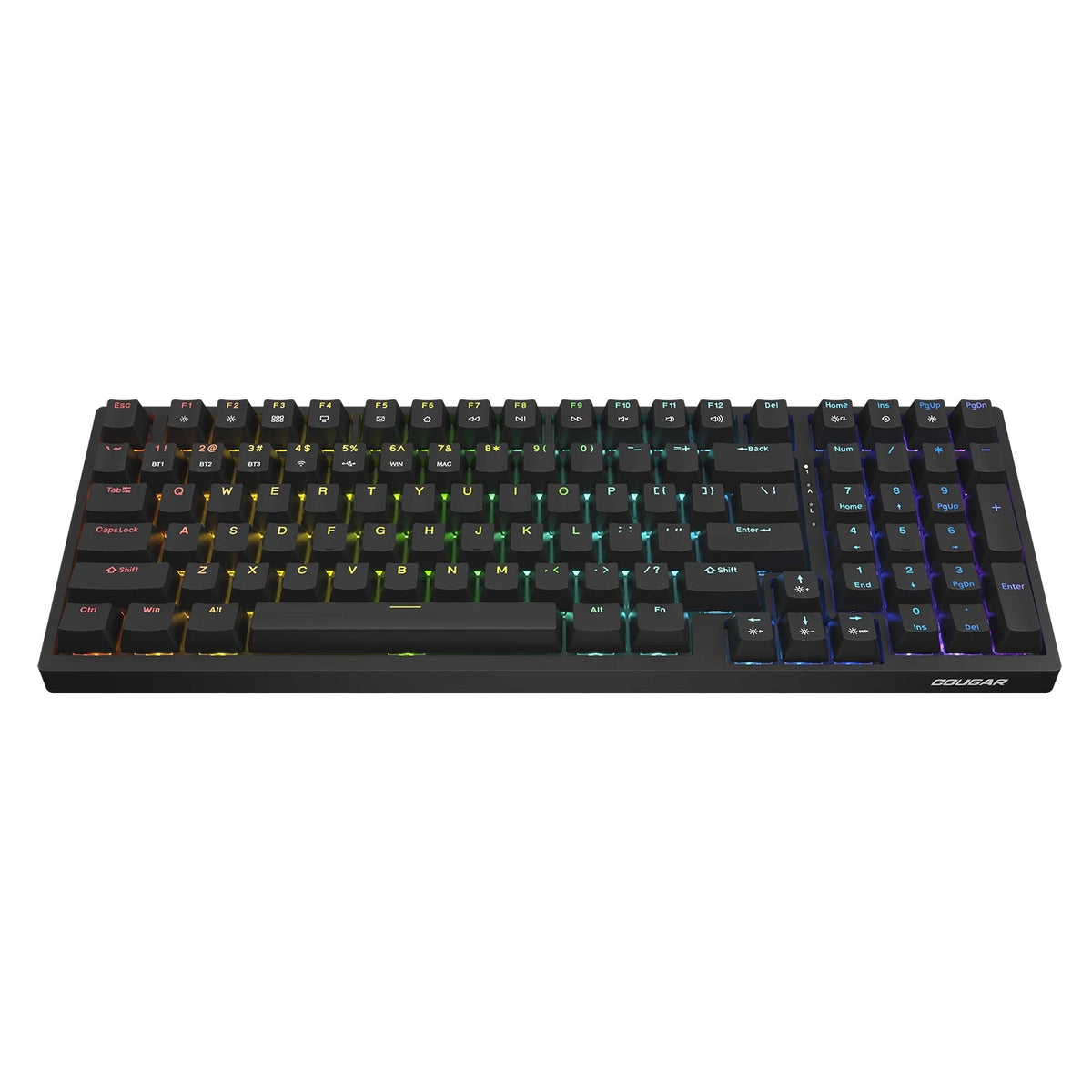 Cougar Ultimus Pro wireless mechanical keyboard in black, front three-quarter view