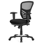 Costway black ergonomic mesh office chair front view
