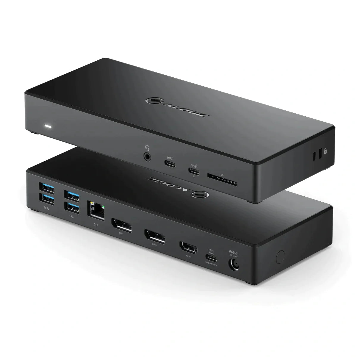 ALOGIC DUCMA3 MA3 dock in black, angled views