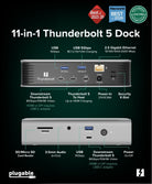 Plugable TBT-UDT3 dock port layout