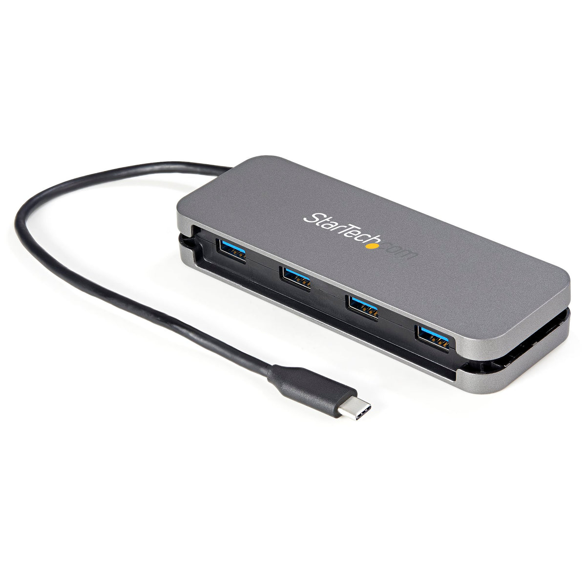 StarTech.com HB30CM4AB four-port USB-C hub with built-in host cable