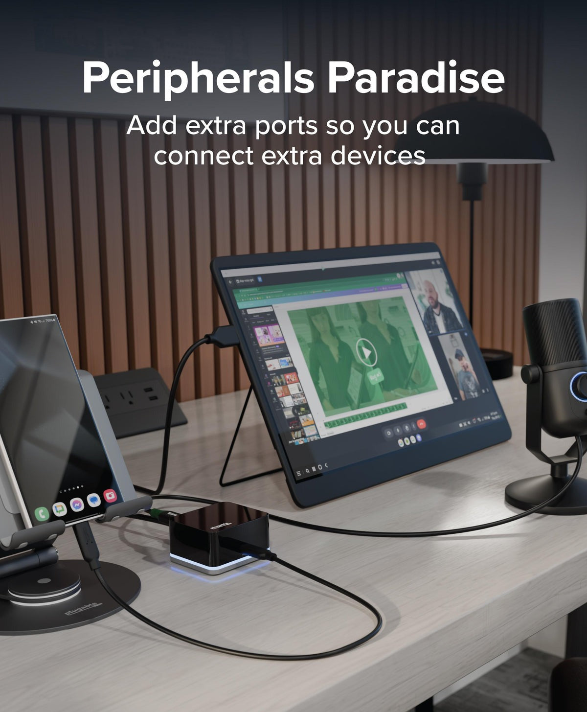 Plugable UD-CUBE with desk peripherals